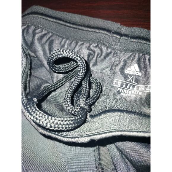 Adidas 3 Stripe Men's XL Sweatpants Straight Leg Athletic Zippered Ankles Gray - Picture 11 of 11